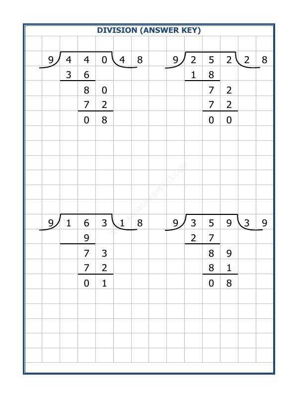 Division By 9 - 81