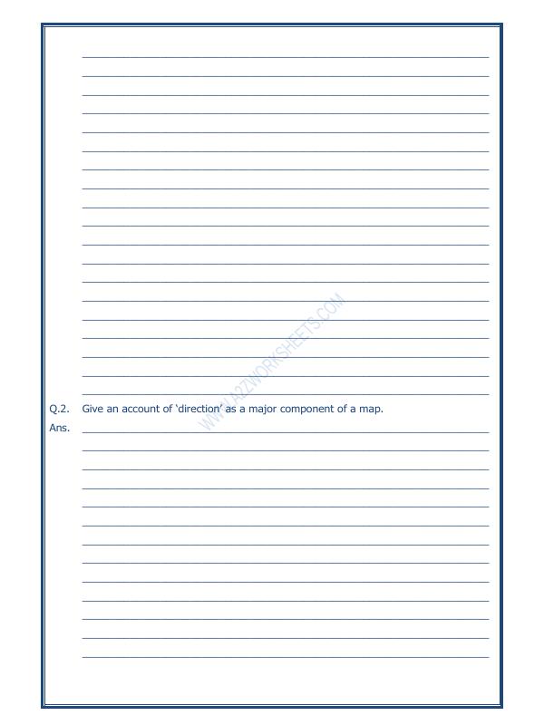 A2Zworksheets:Worksheet of Maps-05-Maps and Directions-General Awareness
