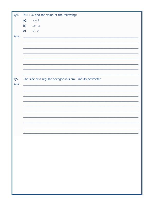 A2zworksheets Worksheet Of Algebra 01 Algebra Maths