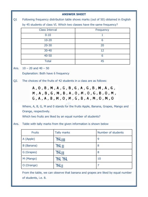 A2Zworksheets:Worksheet of Data Handling-03-Data Handling-Maths
