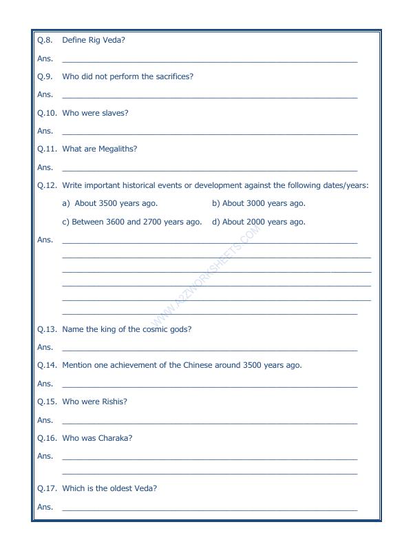 A2Zworksheets:Worksheet of What Books And Burials Tell Us-01-Our ...