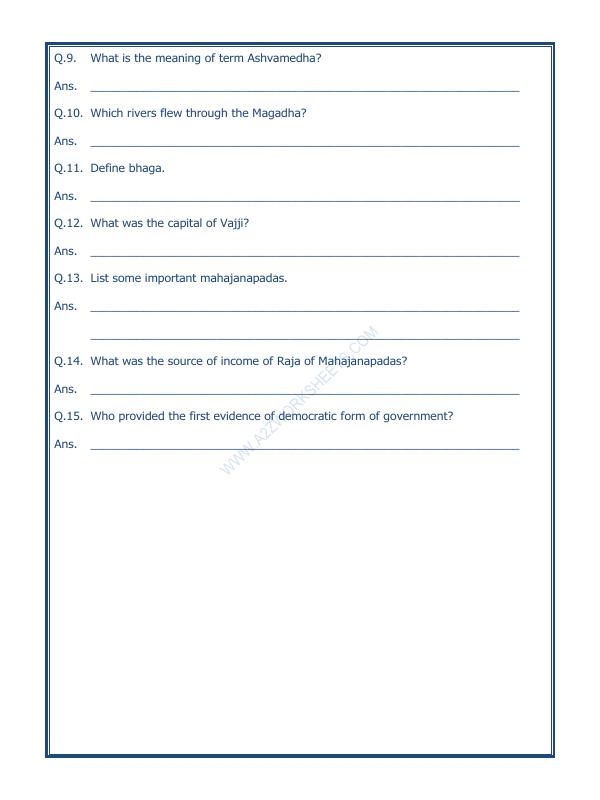 A2Zworksheets:Worksheet of Kingdoms, Kings And An Early Republic-03-Our ...