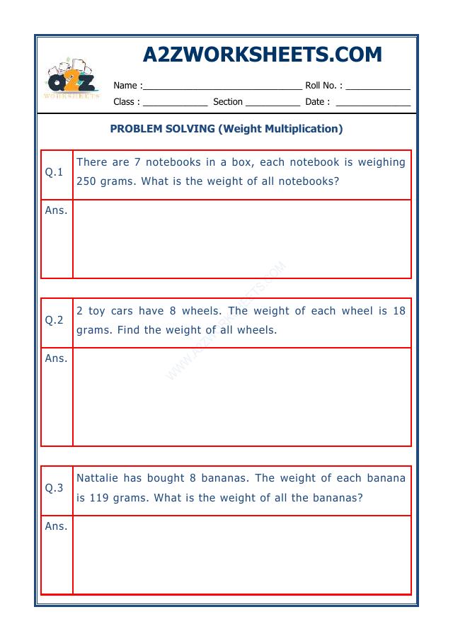 A2Zworksheets:Worksheet of Class Iv Multiplication 03 Multiplication Maths