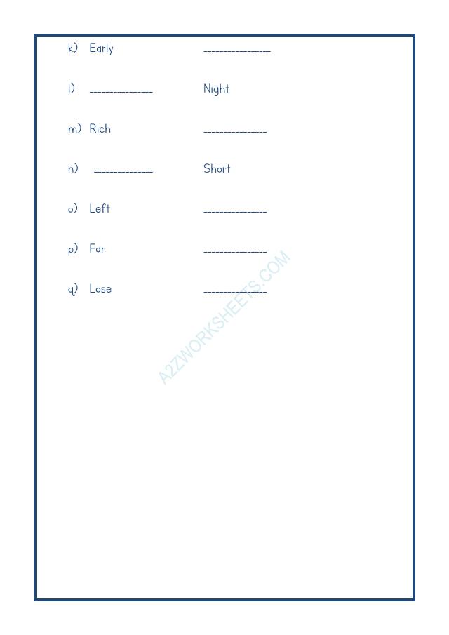 Class-L-Opposite Word-07