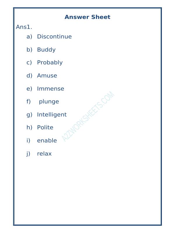 A2Zworksheets:Worksheet of Class-Iv-Antonyms-04-Grammar-English