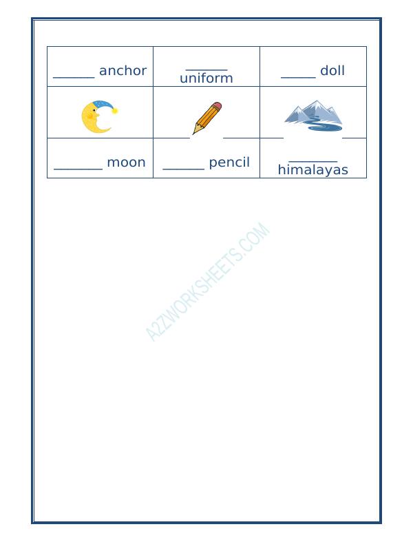 A2zworksheets Worksheet Of Class I Articles 03 Grammar English