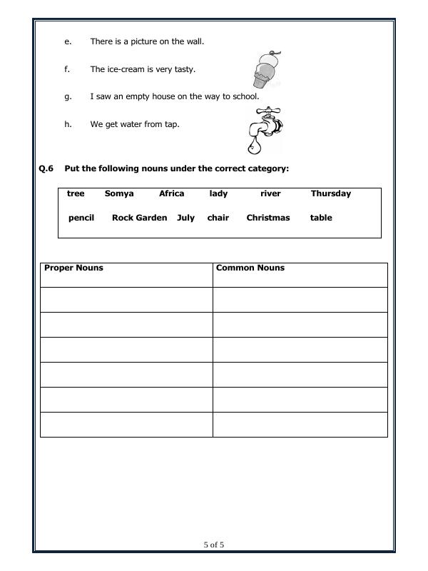 A2zworksheets Worksheet Of Proper And Common Nouns Grammar English A2zworksheets Worksheet Of Proper And Common Nouns Grammar English