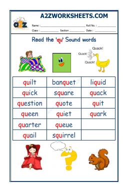 A2Zworksheets:Worksheet of sound-words